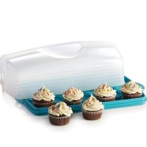 Tupperware Rectangle Sheet Cake and Cupcake Taker